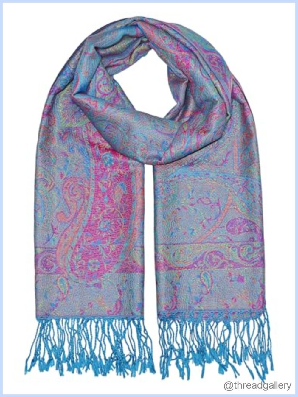 Reversible Paisley Pashmina Scarf Wrap Shawl for Women
